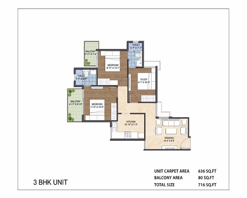 1 BHK Block